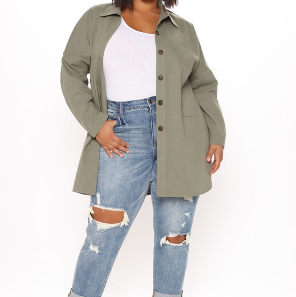 Fashion Nova Tops - Daleyza Shirt Jacket (Shacket)